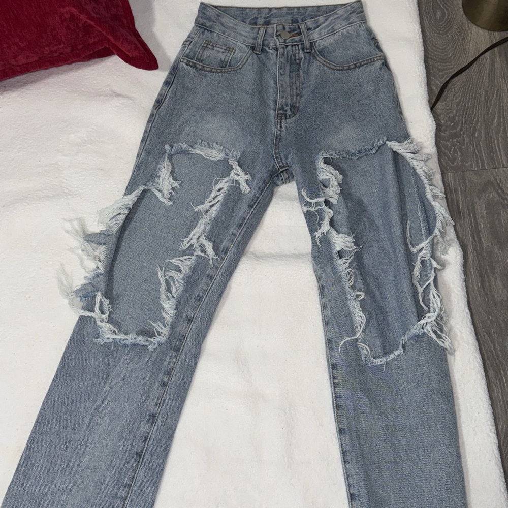 Distressed Blue Women's Jeans